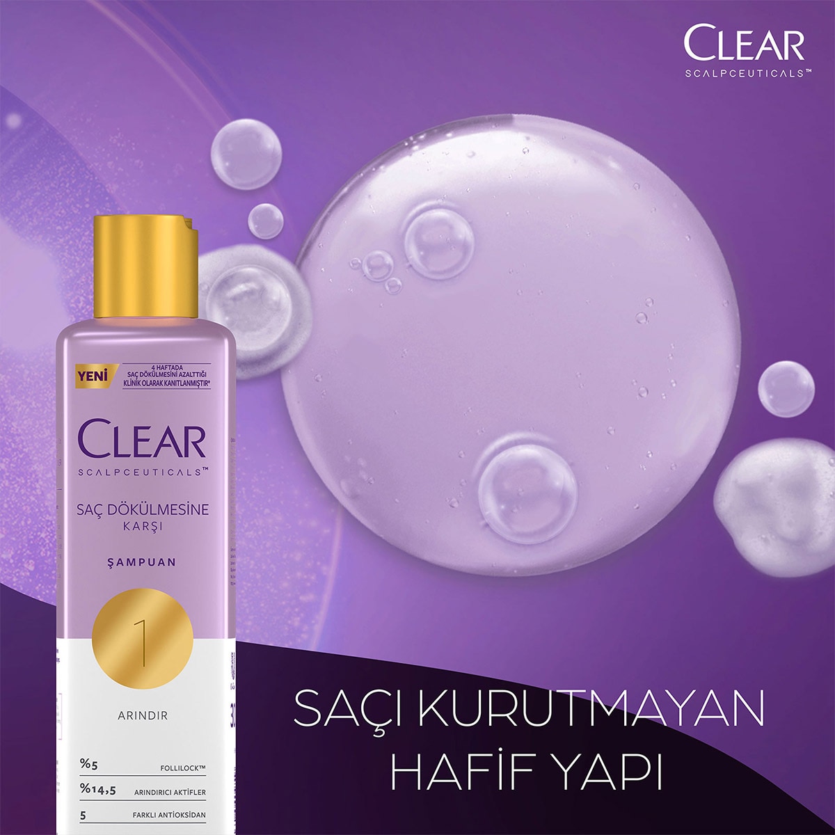  CLEAR CLEAR Clear Scalpceuticals Saç Dökülmesine Karşı Şampuan 300 ml  1 of 10 
