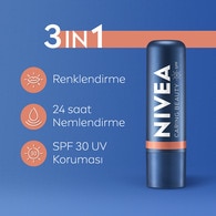 Nivea Renkli Dudak Bakım Kremi Nude 4,8 g SPF30 E Vitamini Dudak ve Yanaklar İçin