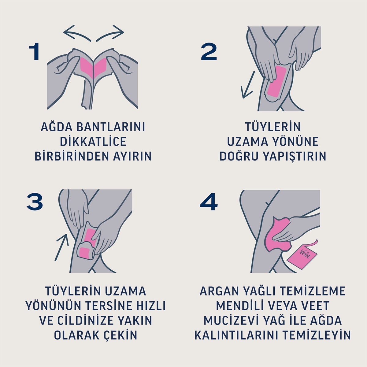  VEET VEET Veet Professional Ağda Bantları Normal Ciltler İçin 12li  1 of 8 