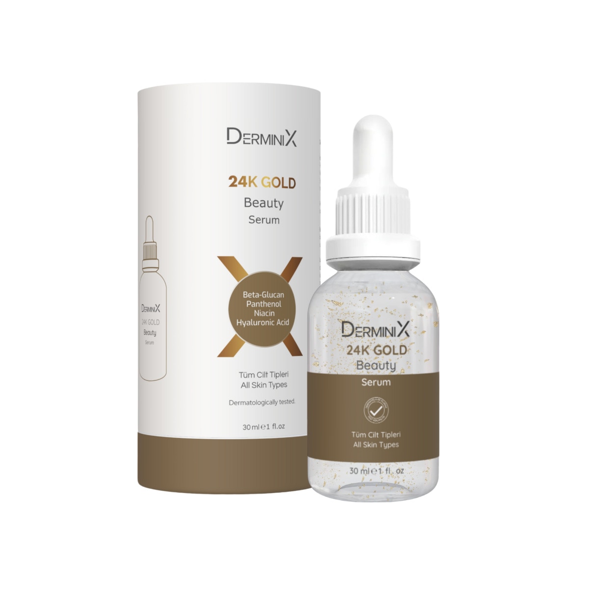  DERMINIX DERMINIX Derminix 24K Gold Beauty Cilt Serumu 30 ml  1 of 5 