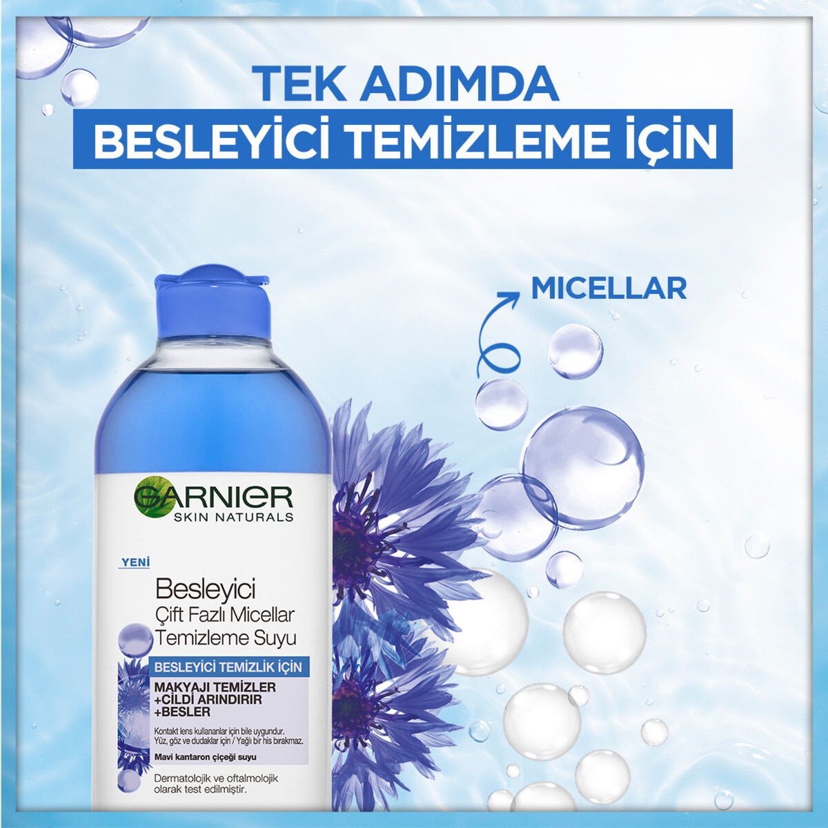  GARNIER GARNIER Garnier Besleyici Çift Fazlı Micellar Temizleme Suyu 400 ml  1 of 5 