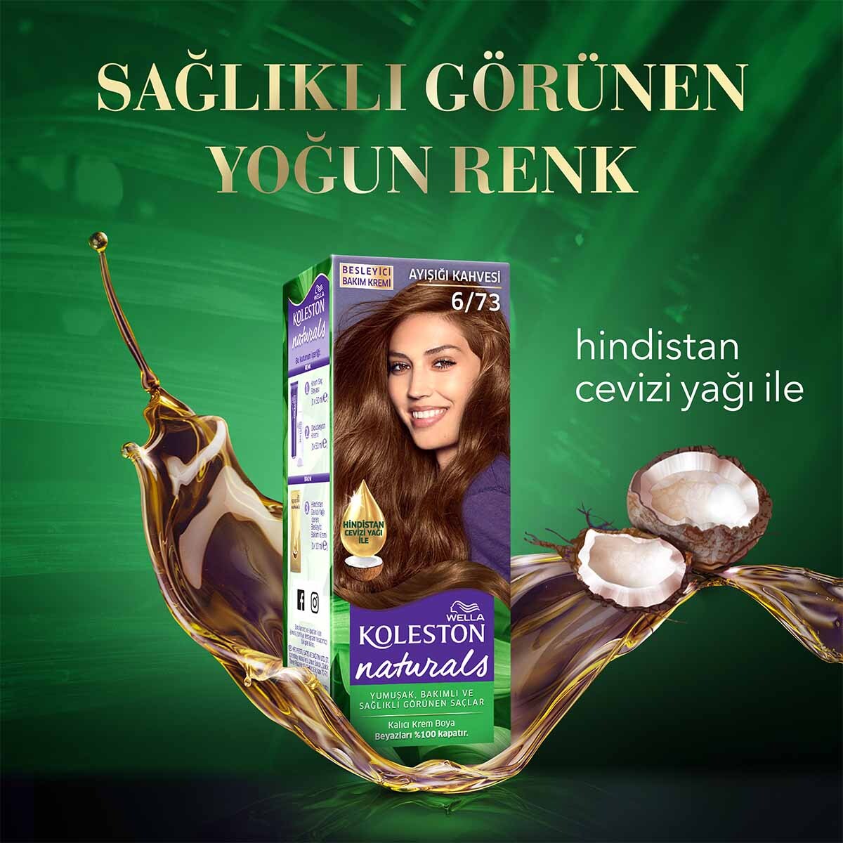 KOLESTON NATURALS KOLESTON NATURALS Wella Koleston Naturals Saç Boyası 6/73 Ayışığı Kahvesi 1 of 7