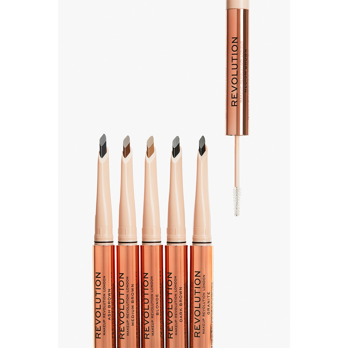  REVOLUTION REVOLUTION Revolution Fluffy Brow Duo Kaş Kalemi ve Kaş Maskarası Medium Brown  1 of 11 