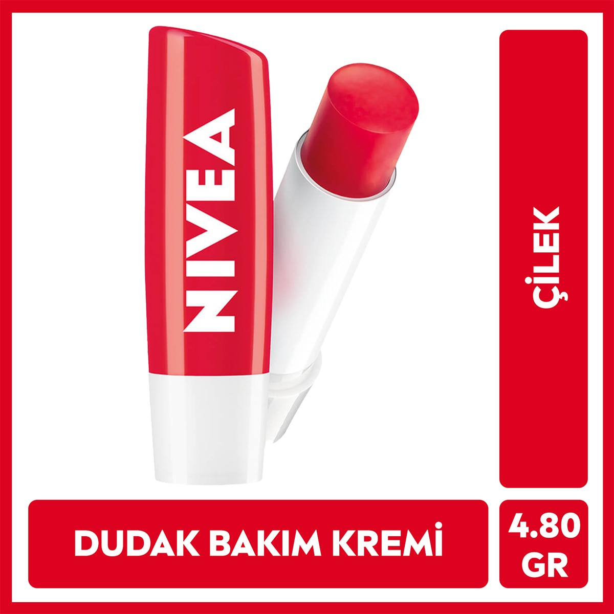  NIVEA LIP CARE NIVEA LIP CARE Nivea Dudak Bakım Kremi ve Dudak Parlatıcı Çilek 4,8 g 24 Saat Nem  1 of 6 