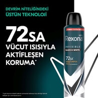  REXONA REXONA Rexona Men Erkek Sprey Deodorant Invisible Black & White 72 Saat Kesintisiz Üstün Koruma 200 ml  1 of 9 