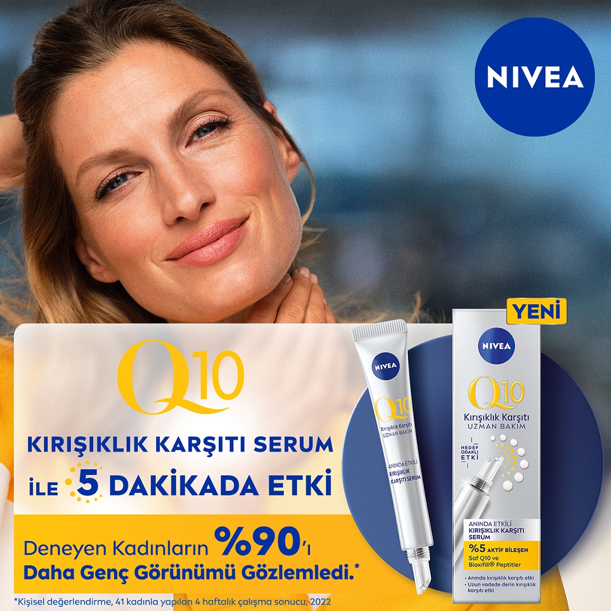  NIVEA VISAGE NIVEA VISAGE Nivea Q10 Anında Etkili Kırışıklık Karşıtı Serum 15 ml  1 of 10 