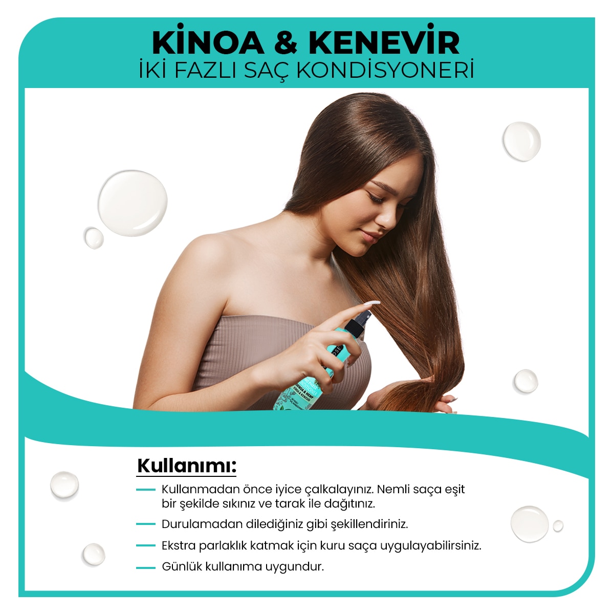 MORFOSE MORFOSE EXC. Morfose Çift Fazli Sıvı Saç Kremi Kinoa&Kenevir 240 ml 1 of 5