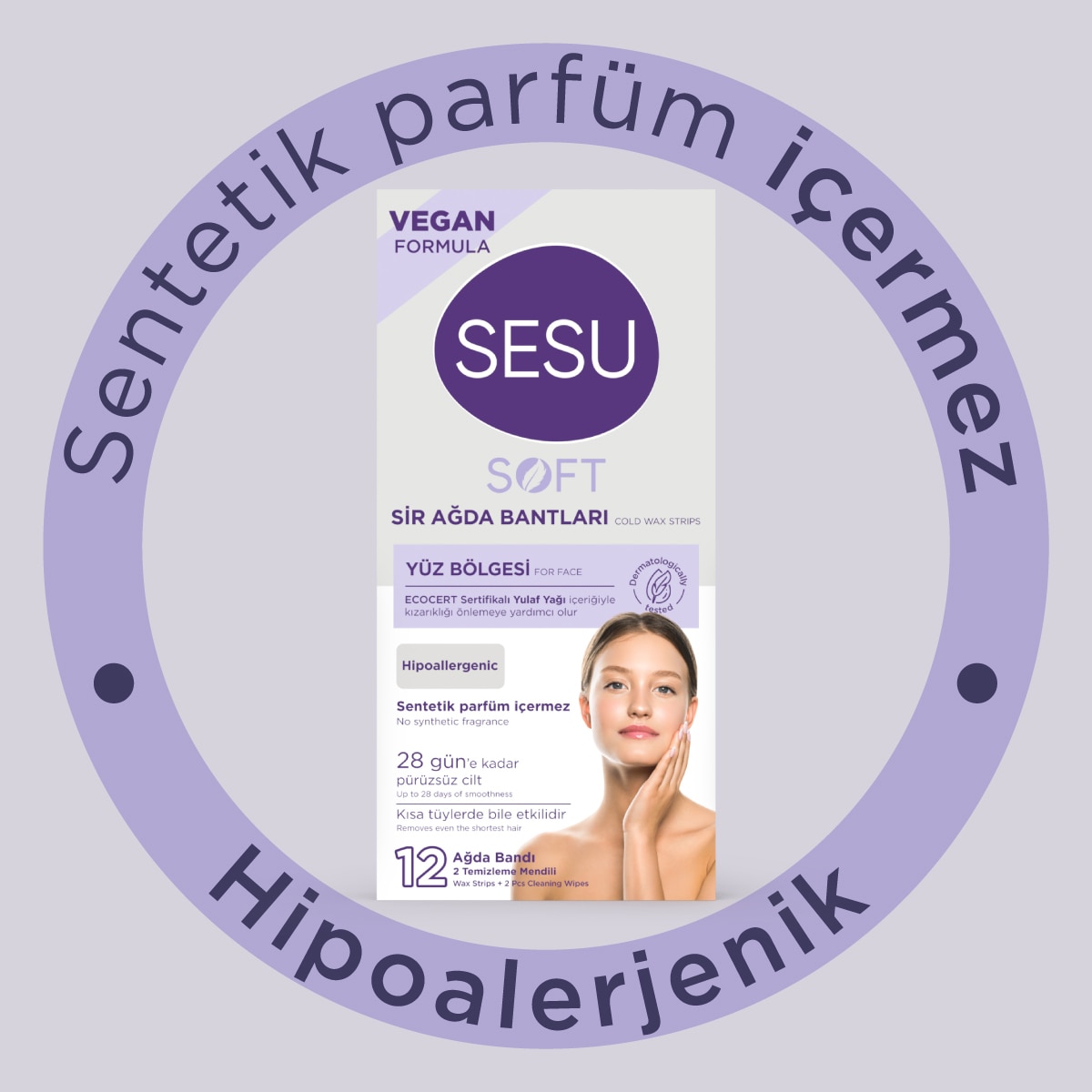 SESU SESU Sesu Soft Yüz Ağda Bandı 12 Adet 1 of 9