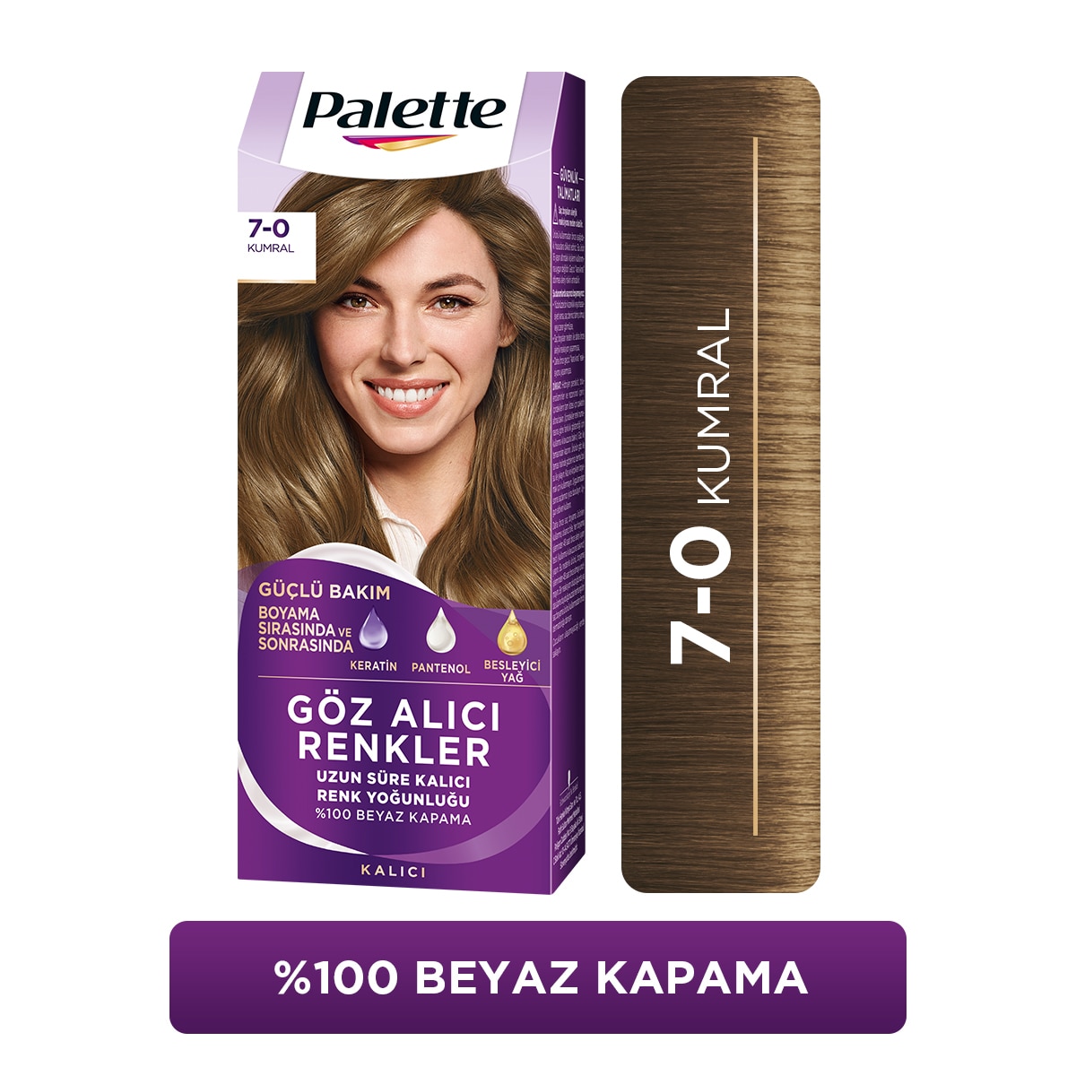  PALETTE NATURAL COLORS PALETTE NATURAL COLORS Palette Göz Alıcı Renkler Saç Boyası 7-0 Kumral  1 of 1 Palette Göz Alıcı Renkler Saç Boyası 7-0 Kumral