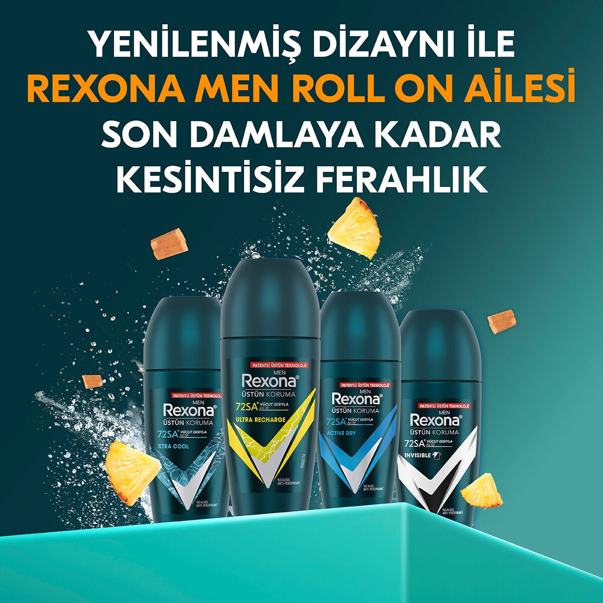 REXONA REXONA Rexona Üstün Koruma Erkek Roll On Deodorant Invisible 72 Saat Kesintisiz Koruma 50 ml 1 of 9