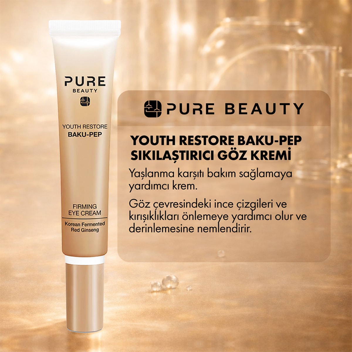 PURE BEAUTY PURE BEAUTY Pure Beauty Youth Restore Sıkılaştırıcı Göz Krem 15 ml 1 of 6