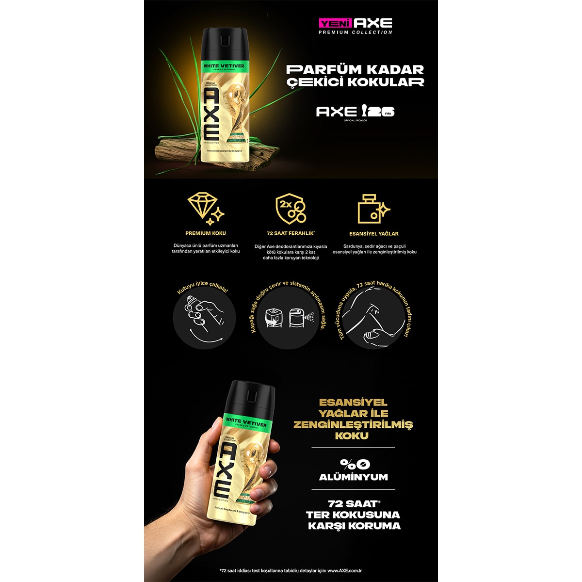 AXE AXE Axe White Vetiver Deodorant 150 ml 1 of 10