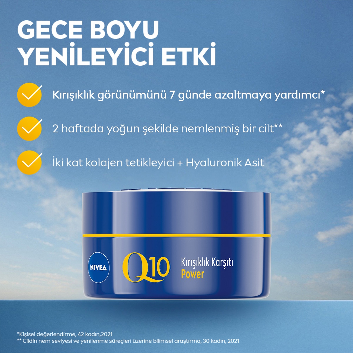  NIVEA VISAGE NIVEA VISAGE Nivea Q10 Cilt Sıkılaştırıcı Kırışıklık Karşıtı Yüz Gece Kremi 50 ml  1 of 6 