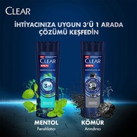 Clear Men 3in1 Şampuan ve Duş Jeli Arındırıcı Kömür 350 ml