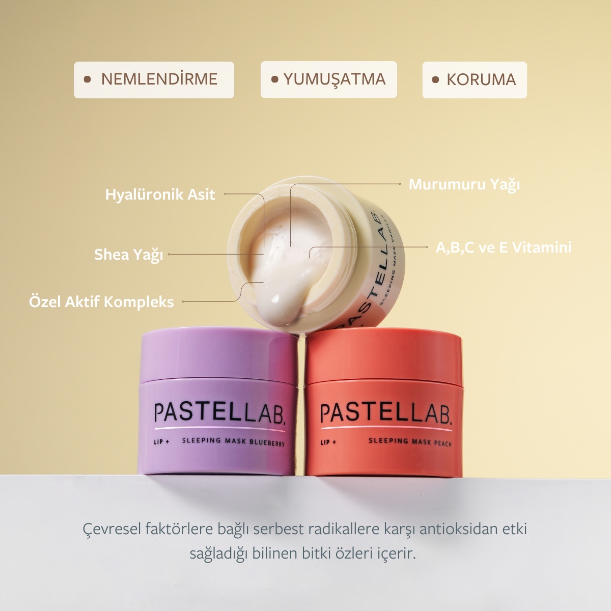  PASTELLAB PASTELLAB. Pastellab. Lip Sleeping Mask Dudak Bakım Maskesi Peach  1 of 7 