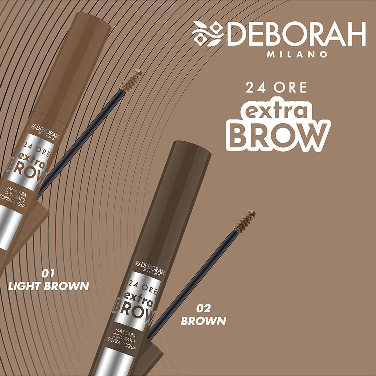DEBORAH DEBORAH Deborah Milano 24Ore Extra Brow Renkli Kaş Maskarası 01 1 of 2