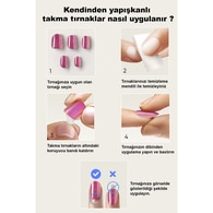  KISS IMPRESS Kiss Impress Color Kendinden Yapışkanlı Takma Tırnak Uzun Pembe Medium 003 30'lu  1 of 4 