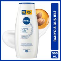  NIVEA BATH CARE NIVEA BATH CARE Nivea Creme Soft Banyo ve Duş Jeli Pro-vitamin ve Badem Yağı 500 ml  