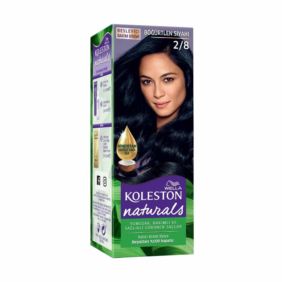  KOLESTON NATURALS KOLESTON NATURALS Wella Koleston Naturals Saç Boyası 2/8 Böğürtlen Siyahı  1 of 7 