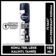 NIVEA DEO NIVEA DEO Nivea Men Erkek Sprey Deodorant Black&White Invisible Original 150 ml