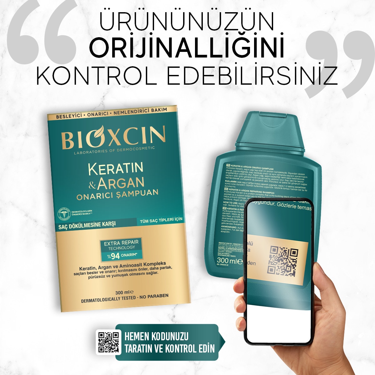  BIOXCIN BIOXCIN Bioxcin Keratin ve Argan Şampuan 300 ml  1 of 8 