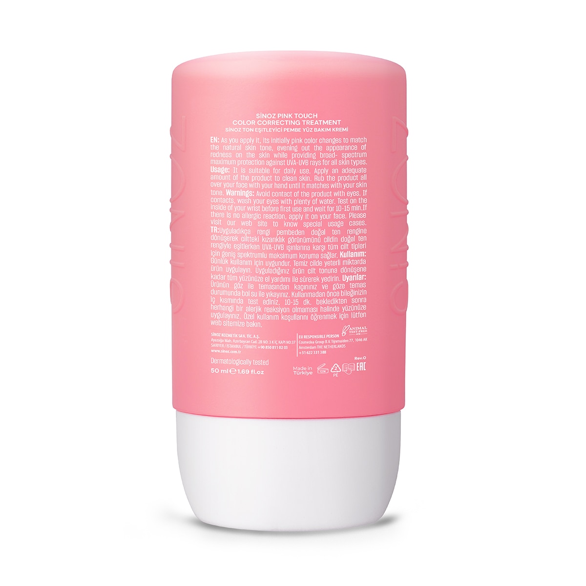  SİNOZ SINOZ Sinoz Pink Touch Ton Eşitleyici Yüz Güneş Kremi SPF50+ 50 ml  1 of 10 