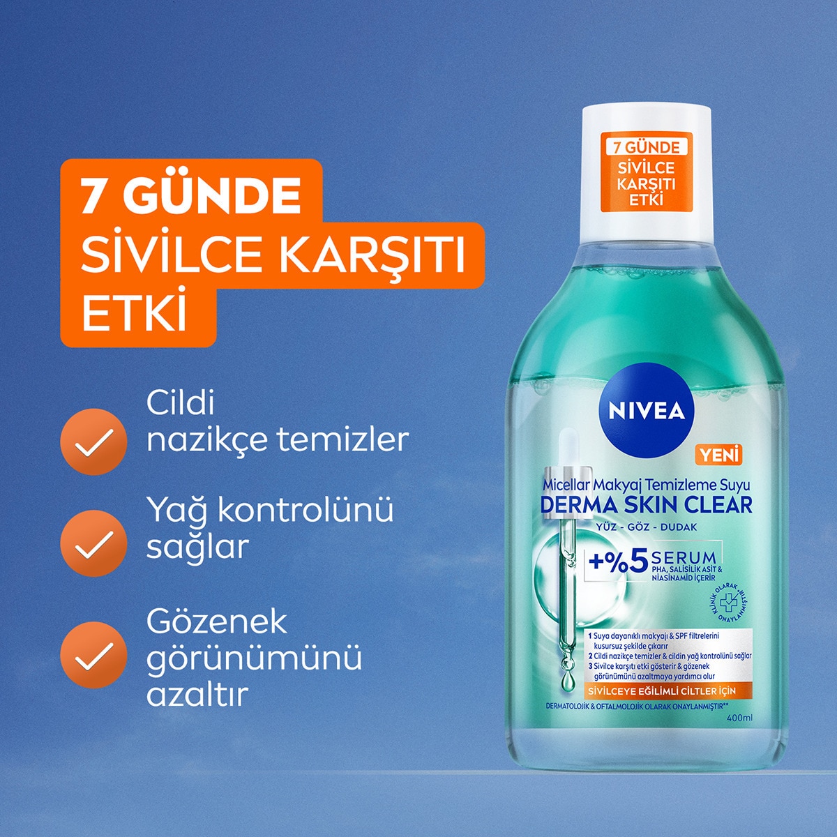  NIVEA VISAGE NIVEA VISAGE NIVEA DERMA SKIN MICELLAR MAKYAJ TEM.SUYU 400ML  1 of 8 