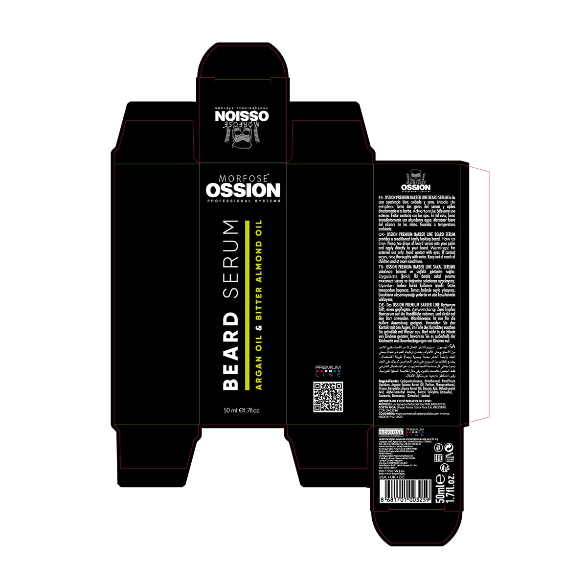  MORFOSE EXC. MORFOSE Morfose Ossion Premium Barber Line Sakal Serumu 50 ml  1 of 6 