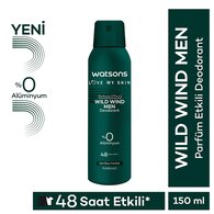  WATSONS WATSONS Watsons Wild Wind Deodorant Sprey Pudrasız 150 ml  