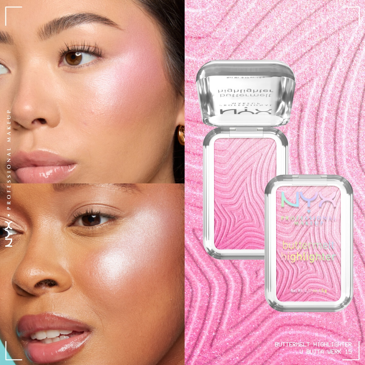  NYX NYX Nyx Professional Makeup Buttermelt Highlighter Kremsi Pudra Aydınlatıcı 15 U Butta Werk  1 of 8 