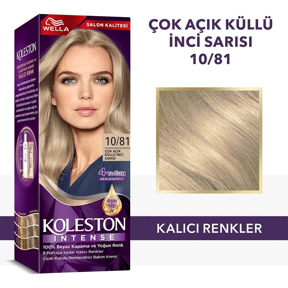  KOLESTON KOLESTON NATURALS Wella Koleston Intense Saç Boyası 10/81 Çok Açık Küllü İnci Sarısı  1 of 7 