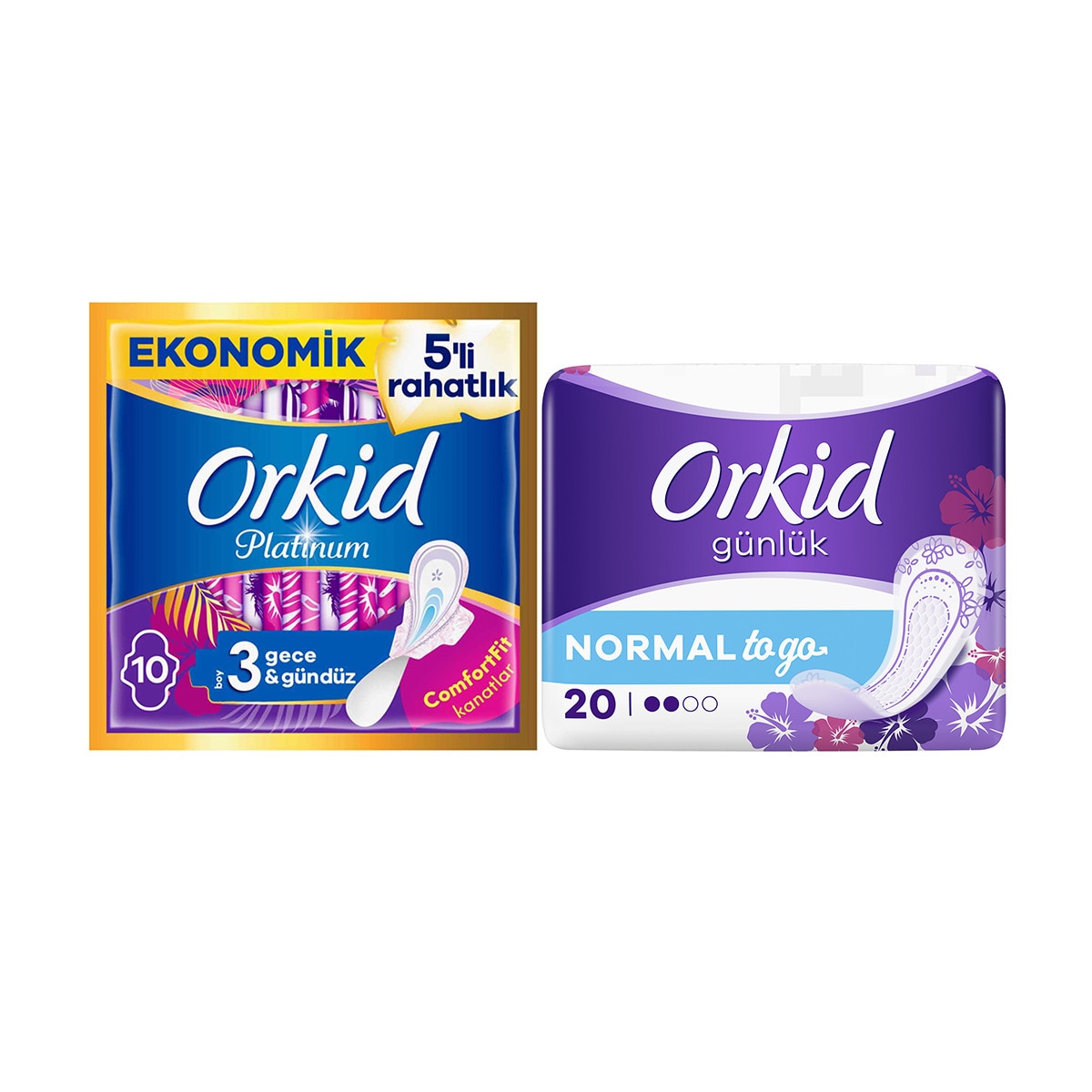  ORKID EXC. ORKID EXC. Orkid Platinum Eko Gece 10 Adet + Günlük Ped 20'li  1 of 2 