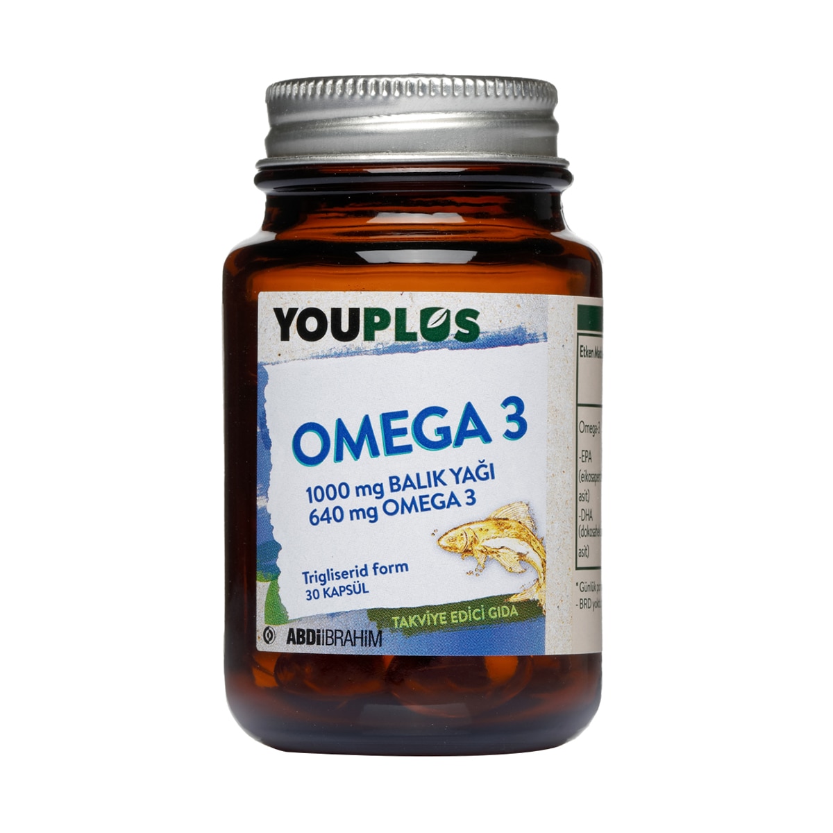 YOUPLUS YOUPLUS Youplus Omega 3 Balık Yağı 30 Kapsül 1 of 3
