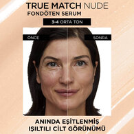 L'Oreal Paris True Match Nude Fondöten Serum 3 4 Light Medium