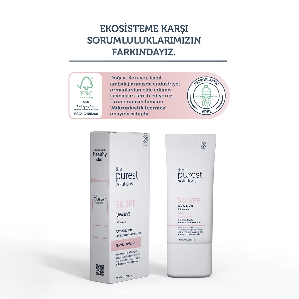 THE PUREST SOLUTIONS THE PUREST SOLUTIONS The Purest Solutions Lekeli Cilt Yüz Güneş Kremi 50+ SPF50 ml 1 of 6