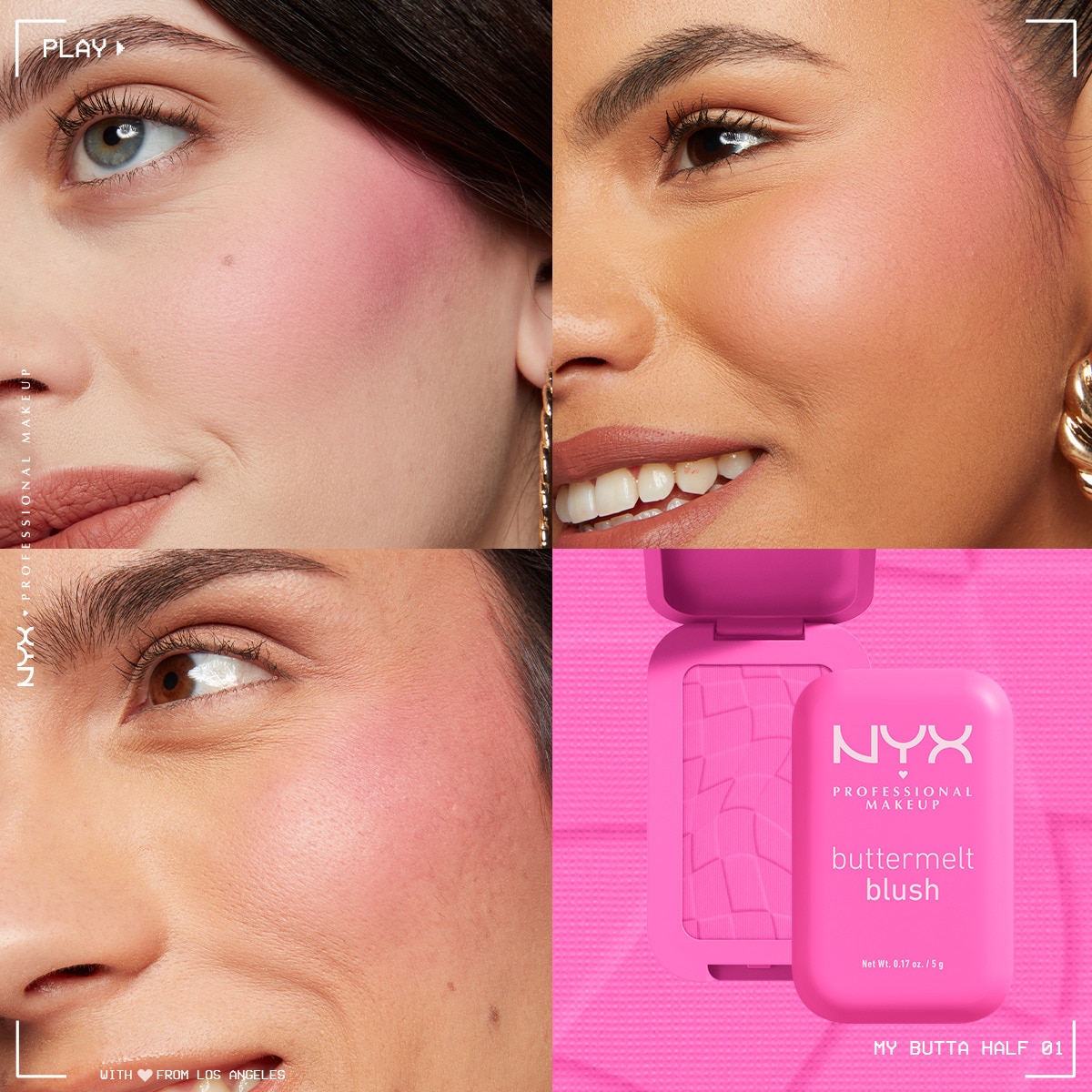 NYX NYX Nyx Professional Makeup Buttermelt Blush Kremsi Pudra Allık 01 My Butta Half 1 of 8