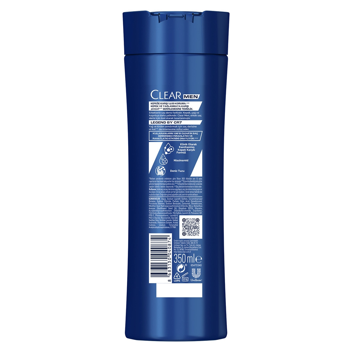 CLEAR CLEAR Clear Men Kepeğe Karşı Etkili Şampuan Legend By CR7 350 ml 1 of 13