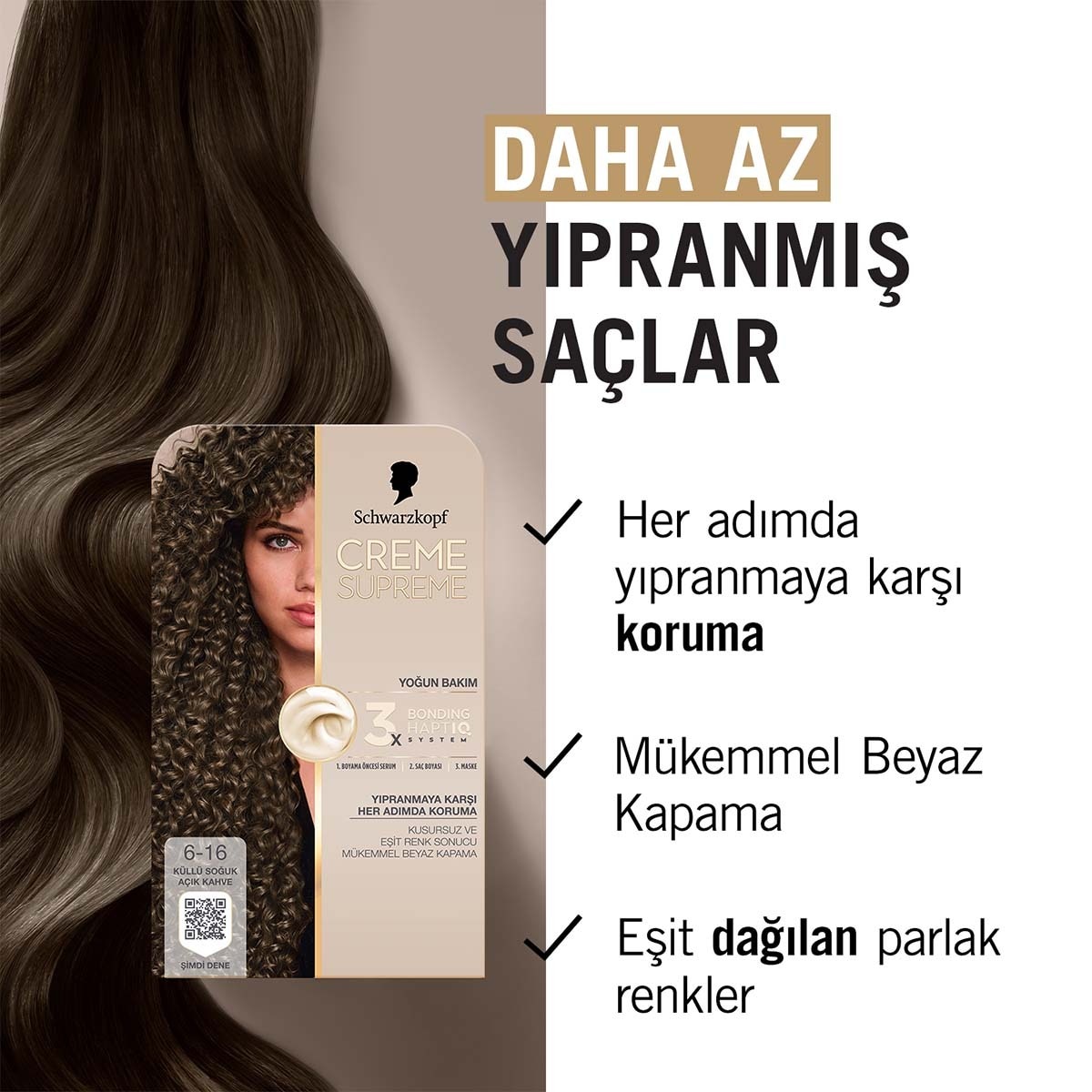  undefined CREME SUPREME Creme Supreme Saç Boyası Küllü Soğuk Açık 6-16  1 of 9 