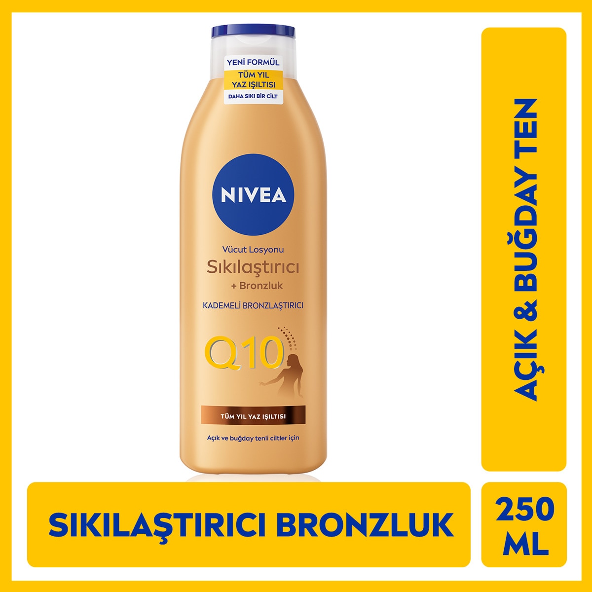  NIVEA BODY NIVEA BODY Nivea Q10 Sıkılaştırıcı ve Bronzlaştırıcı Vücut Losyonu 250 ml  1 of 1 Nivea Q10 Sıkılaştırıcı ve Bronzlaştırıcı Vücut Losyonu 250 ml