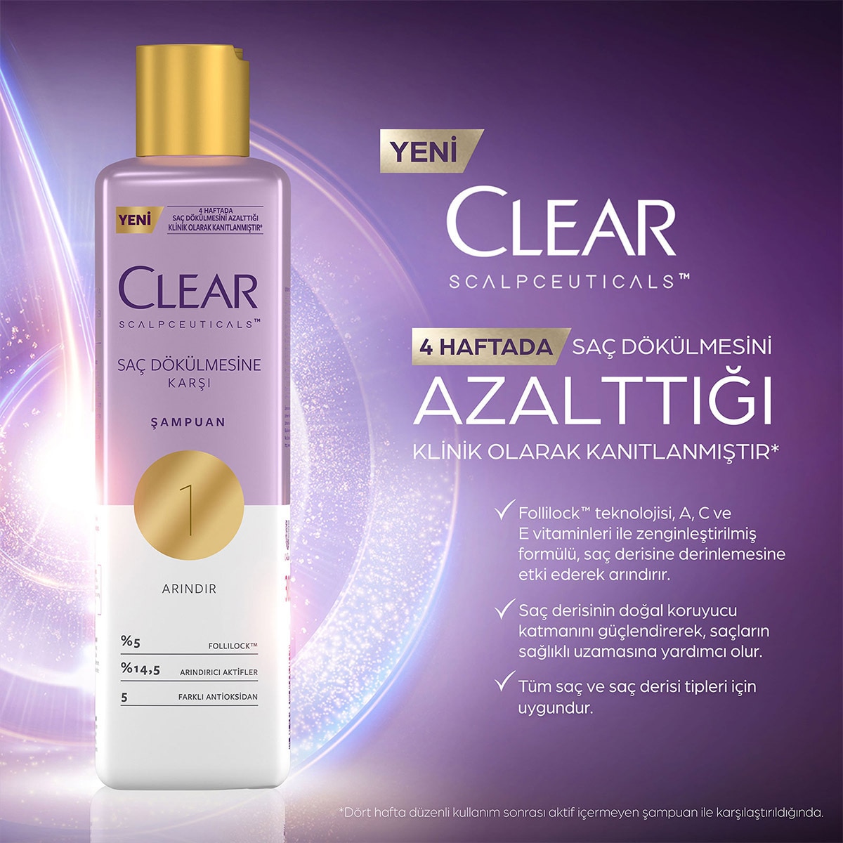  CLEAR CLEAR Clear Scalpceuticals Saç Dökülmesine Karşı Şampuan 300 ml  1 of 10 