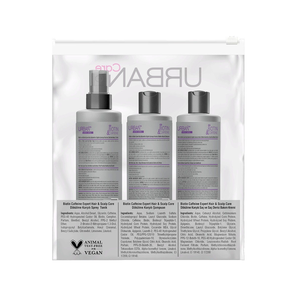 URBAN CARE EXC. URBAN CARE EXC. Urban Care Expert Biotin & Kafein Dökülme Karşıtı Seyahat Seti 1 of 3
