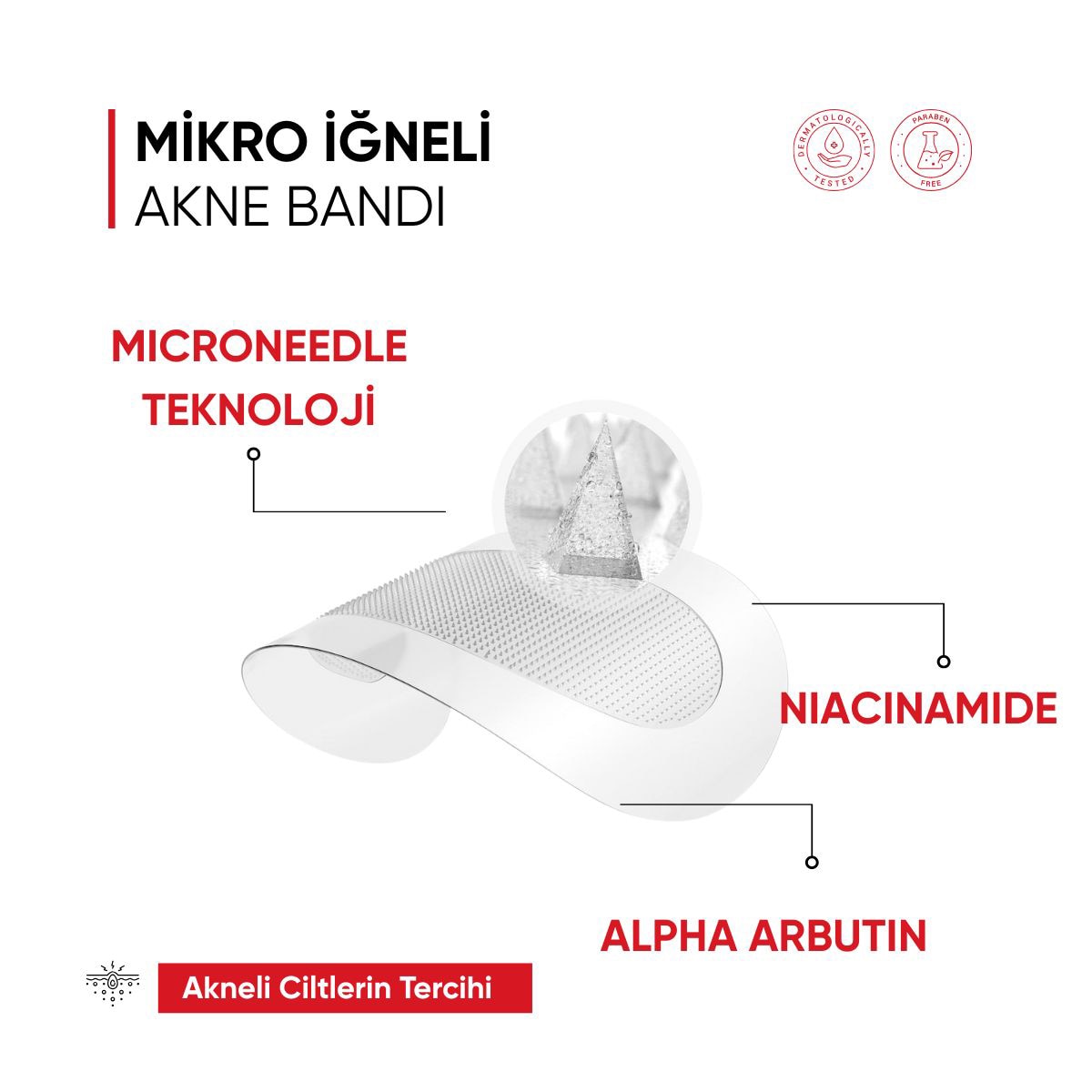  MIA KLINIKA MIA KLINIKA Mia Klinika Leke Karşıtı Mikro İğneli Akne Bandı 6 Adet  1 of 5 