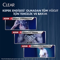  CLEAR CLEAR Clear Men 3in1 Şampuan & Duş Jeli Yağlanma Karşıtı Lime Özü 350 ml  1 of 7 