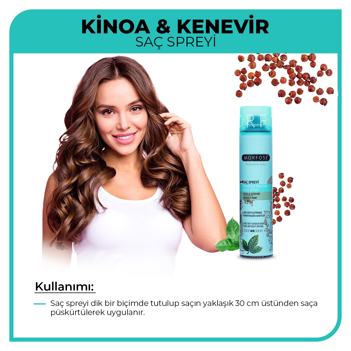MORFOSE MORFOSE EXC. Morfose Saç Spreyi Kinoa&Kenevir 250 ml 1 of 5