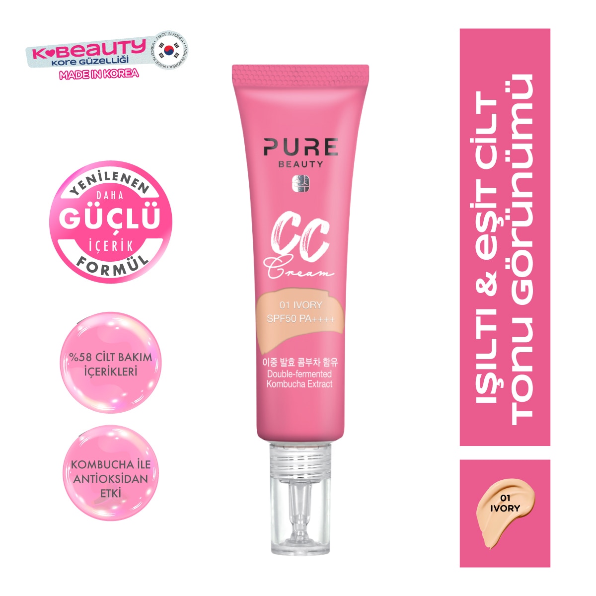 PURE BEAUTY PURE BEAUTY Pure Beauty CC Krem Ivory 30 ml 1 of 14