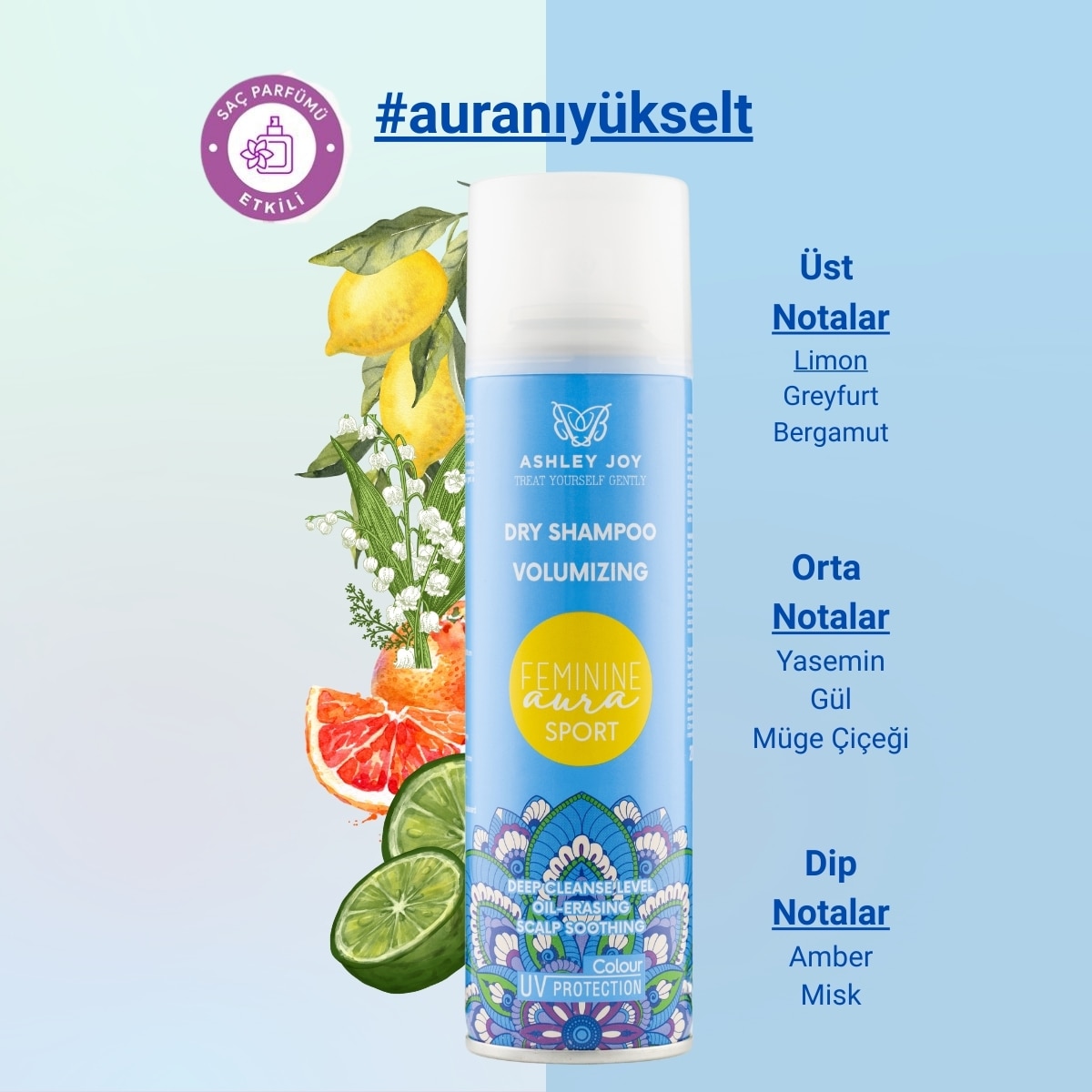 ASHLEY JOY ASHLEY JOY Ashley Joy Feminine Aura Sport Kuru Şampuan 200 ml 1 of 4