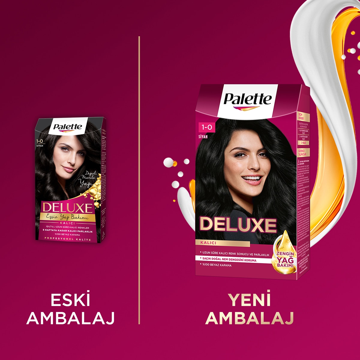  PALETTE PALETTE Palette Deluxe Saç Boyası 1-0 Siyah  1 of 11 