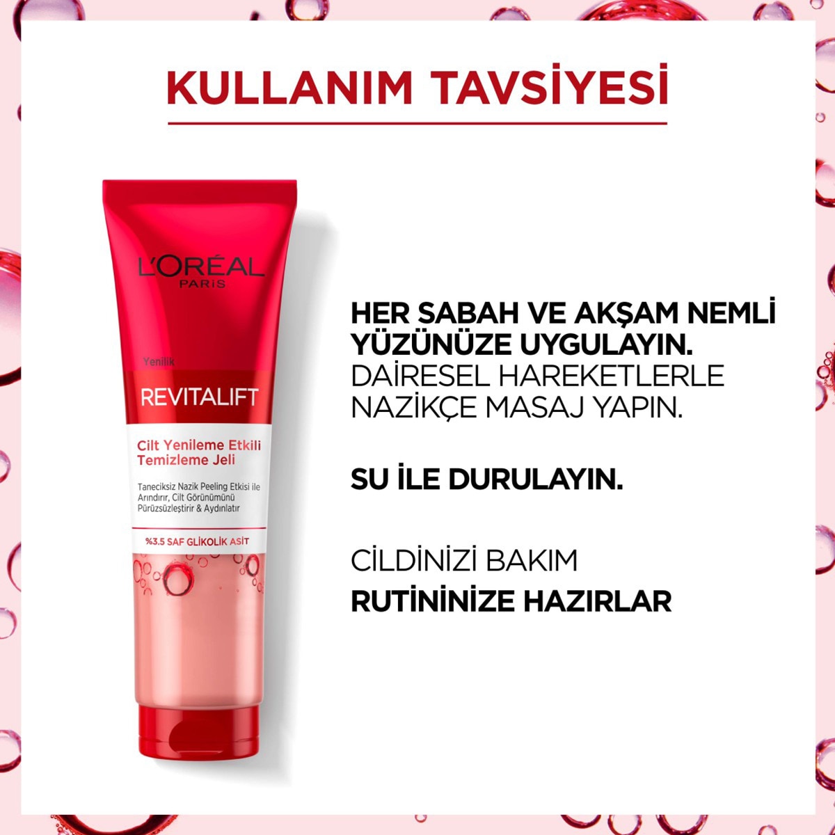  LOREAL PARIS LOREAL PARIS L'Oreal Paris Revitalift Cilt Yenileme Etkili Temizleme Jeli 150 ml Glikolik Asit  1 of 5 