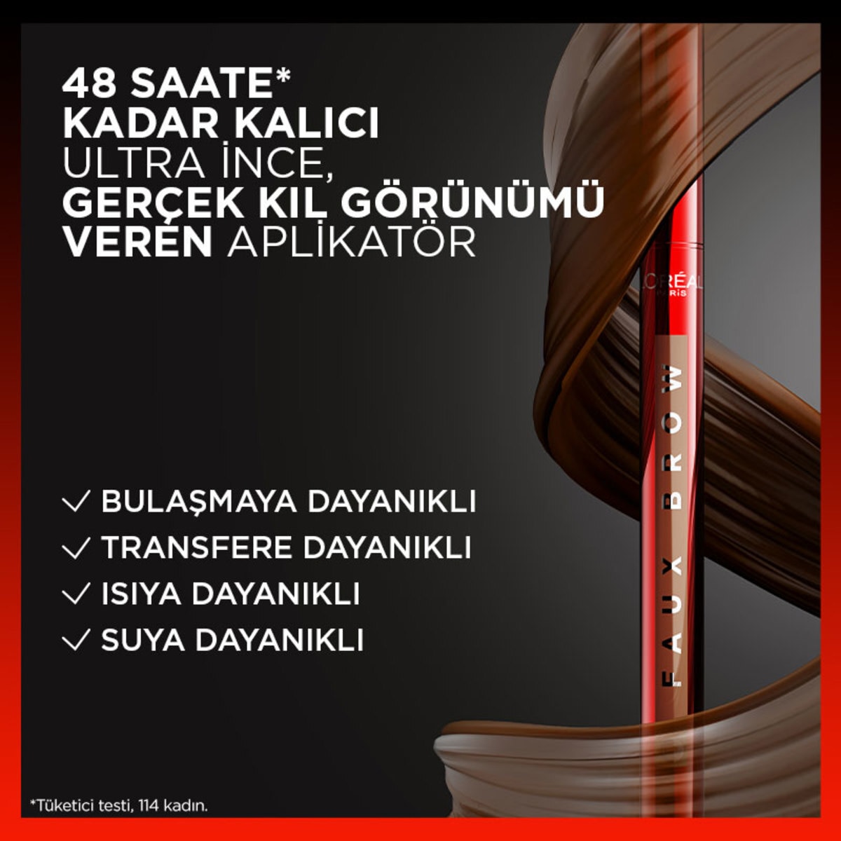 LOREAL PARIS LOREAL PARIS L'Oreal Paris Infaillible Faux Brow Ultra İnce Uçlu Kaş Kalemi Dark Brunette 1 of 9