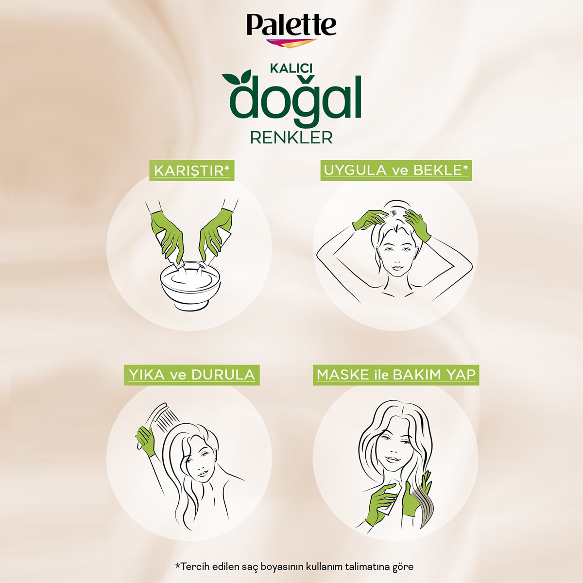 PALETTE NATURAL COLORS PALETTE NATURAL COLORS Palette Kalıcı Doğal Renkler Saç Boyası 3-68 Kızıl Çikolata 1 of 10